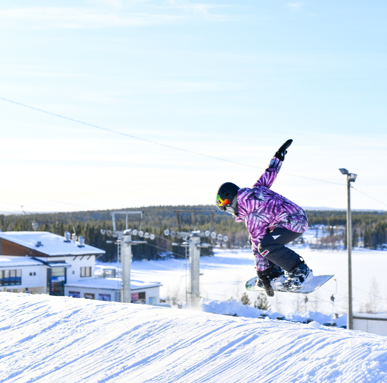 laskettelija Junior Snow Parkissa